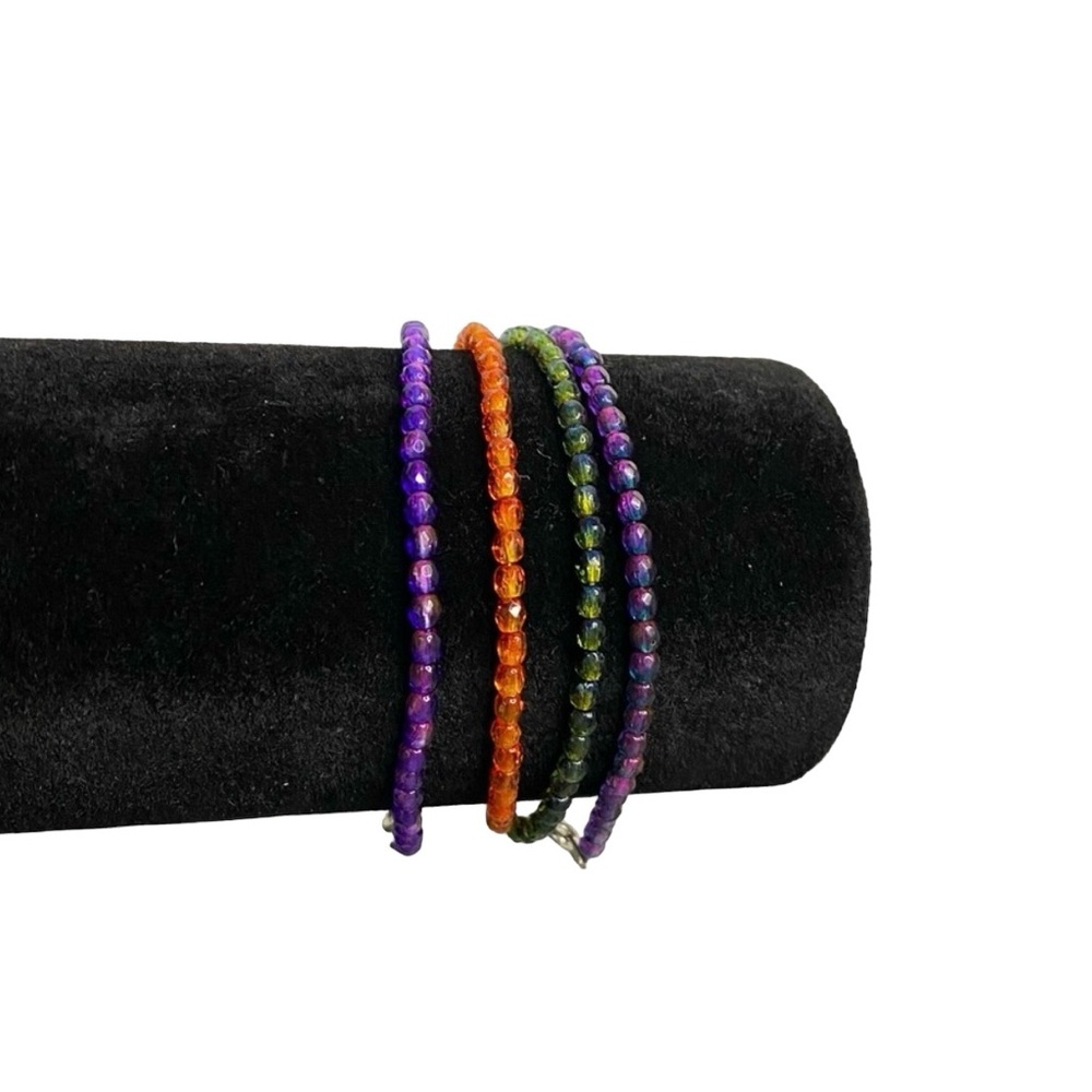 Set of 4 Crystal Beaded Bracelets